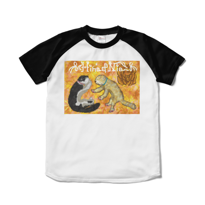 ラグランTシャツ - S - ホワイト×ブラック