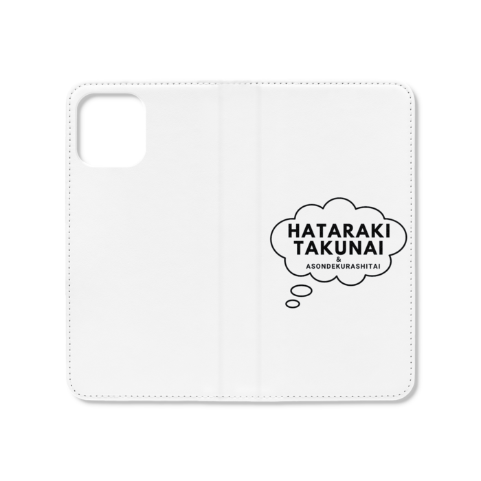 手帳型iPhoneケース(ベルトなし) - iPhone12 ProMax - ストラップ穴 なし