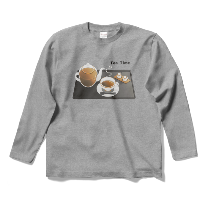 ロングスリーブTシャツ　灰色　S