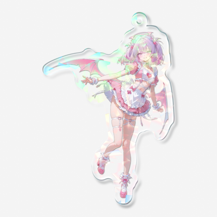 ホログラムアクリルキーホルダー - 70 × 70mm