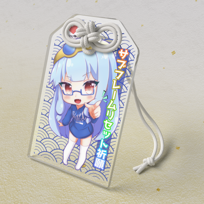 「クリア」アクリルお守り - 50 × 80mm