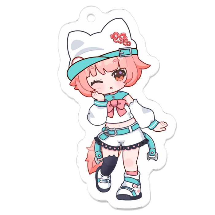 ピンクｘウィンク- 50 x 50 (mm)