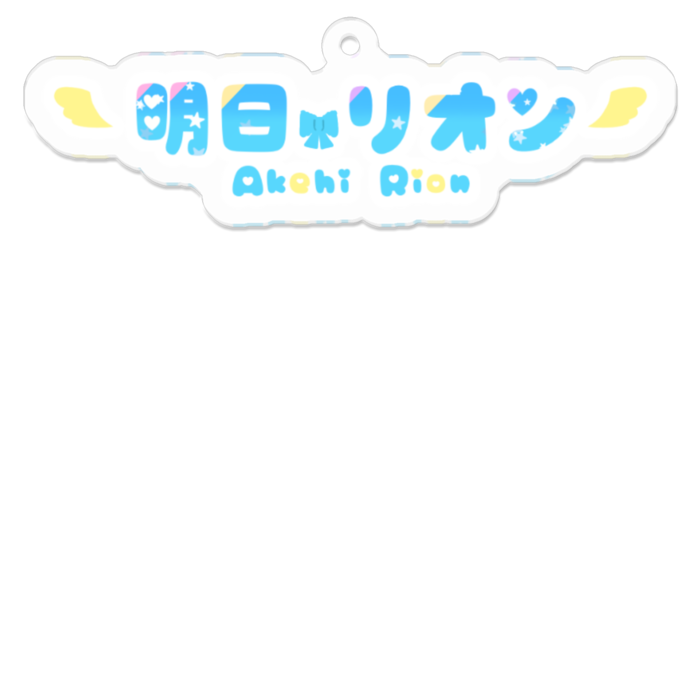 ロゴアクリルキーホルダー - 70 x 70 (mm)