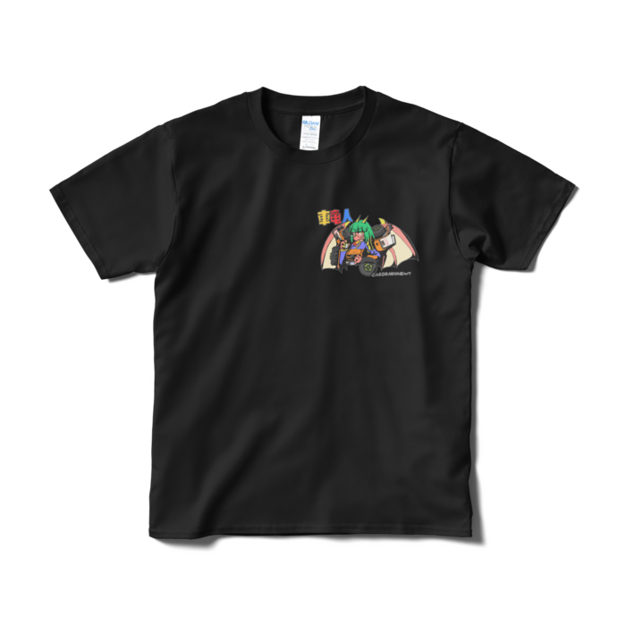 Tシャツ（プリント小） - S - ブラック