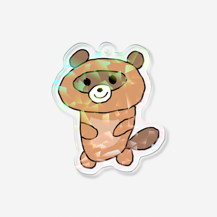 ホログラムアクリルキーホルダー - 70 × 70mm