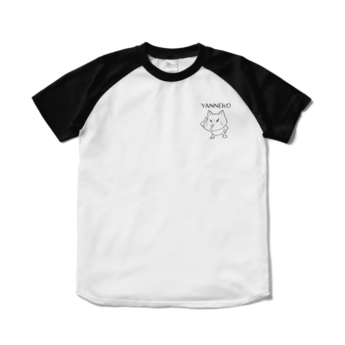 ラグランTシャツ - S - ホワイト×ブラック