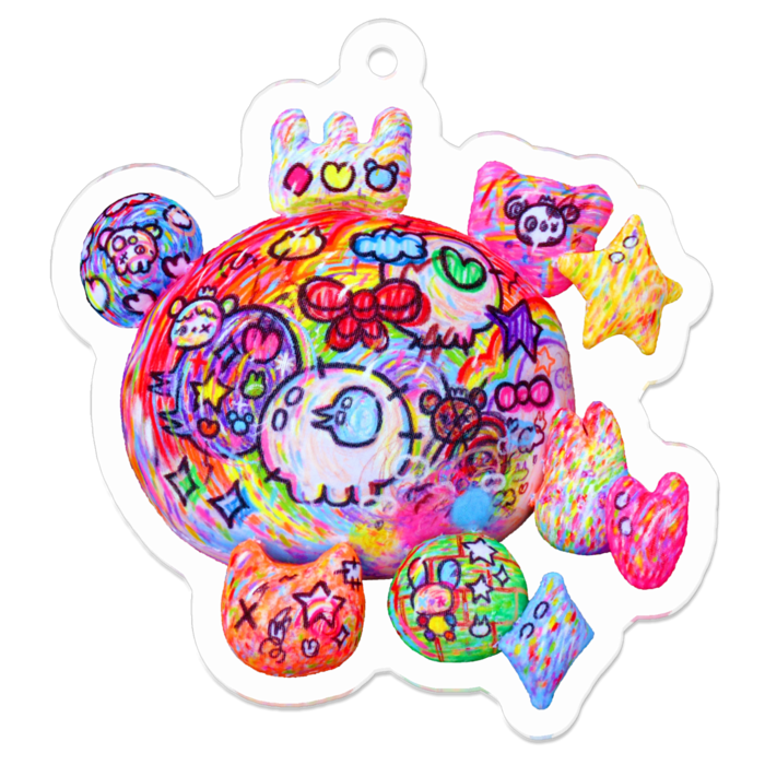 アクリルキーホルダー - 50 x 50 (mm)