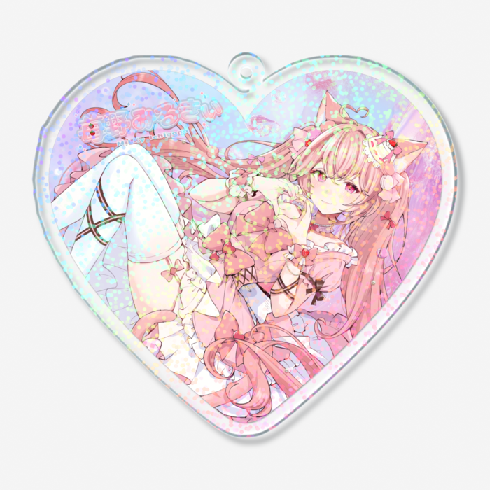 ホログラムアクリルキーホルダー - 70 × 70mm