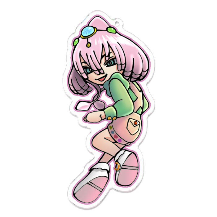 アクリルキーホルダー - 100 x 100 (mm)　鴉墨（かすみ）