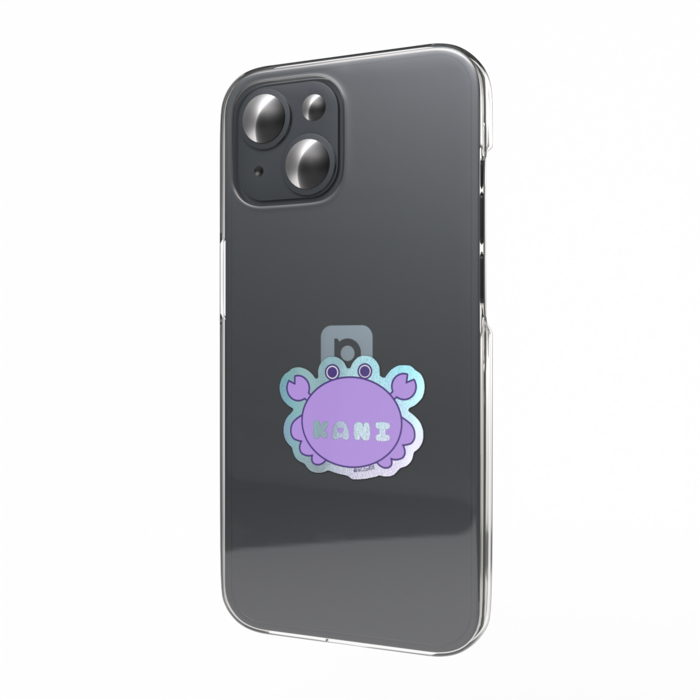 かにステッカー(薄紫)