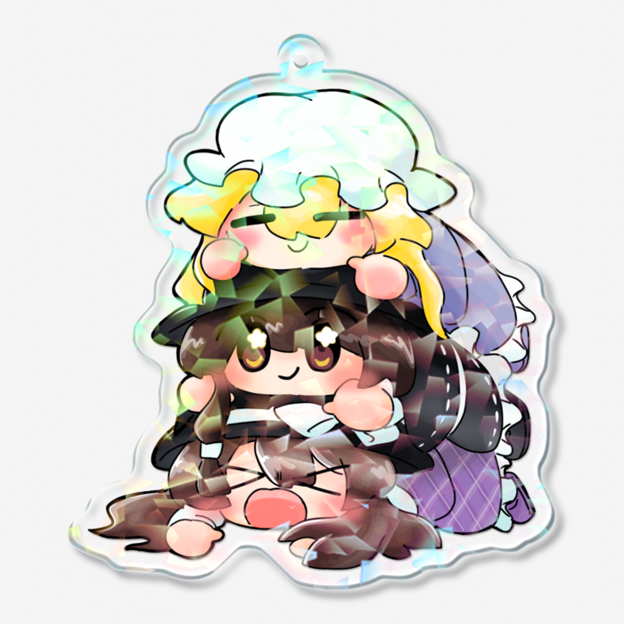 ホログラムアクリルキーホルダー - 70 × 70mm