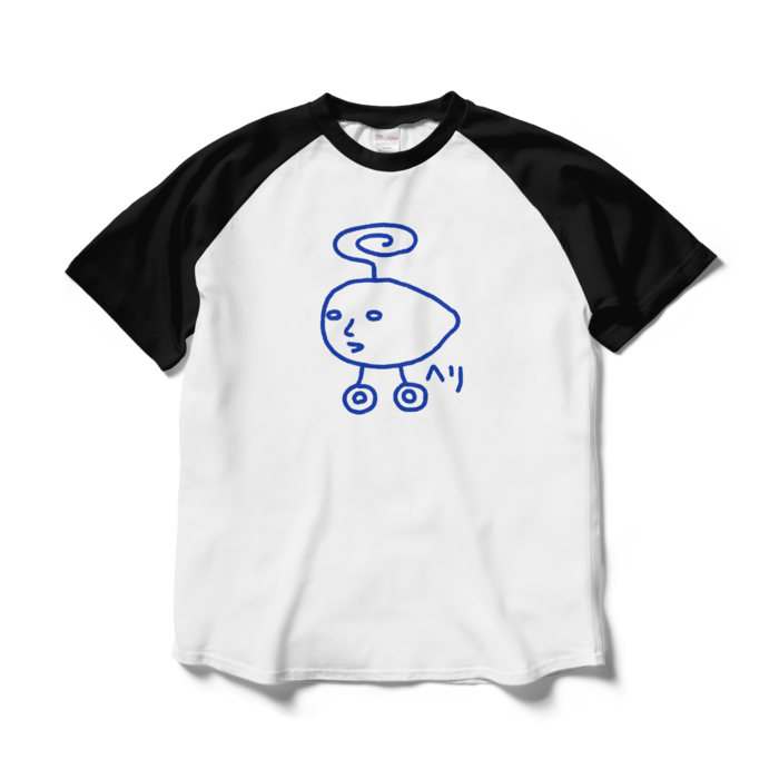 ラグランTシャツ - L - ホワイト×ブラック