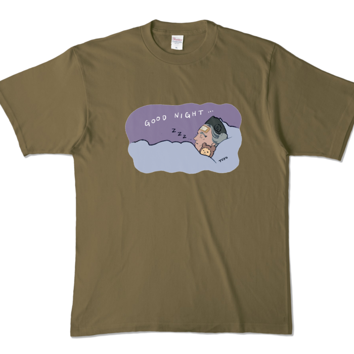カラーTシャツ - XL - オリーブ (濃色)