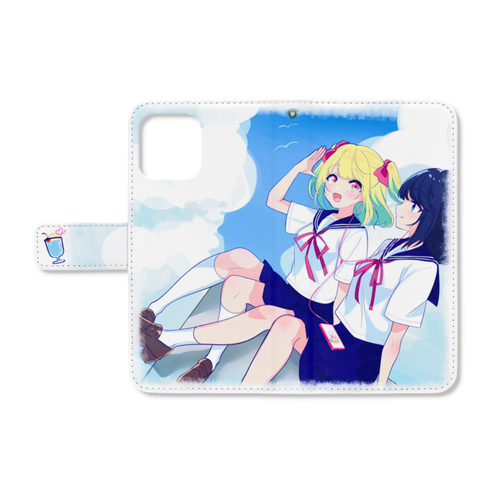 手帳型iPhoneケース - iPhone12 / 12 Pro - ストラップ穴 あり