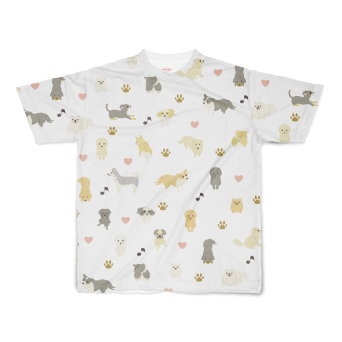 フルグラフィックTシャツ　白　S