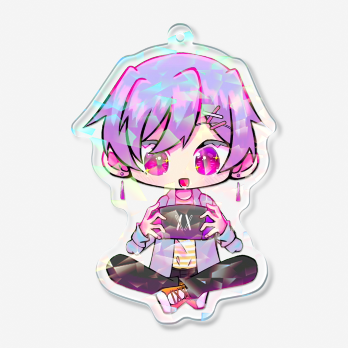 ホログラムアクリルキーホルダー - 70 × 70mm