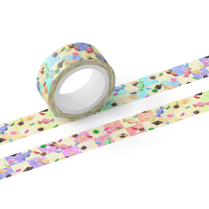 マスキングテープ お菓子(虹) 15mm