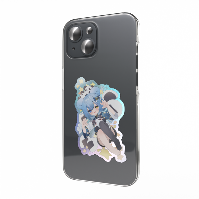 オーロラスマホステッカー クマ耳