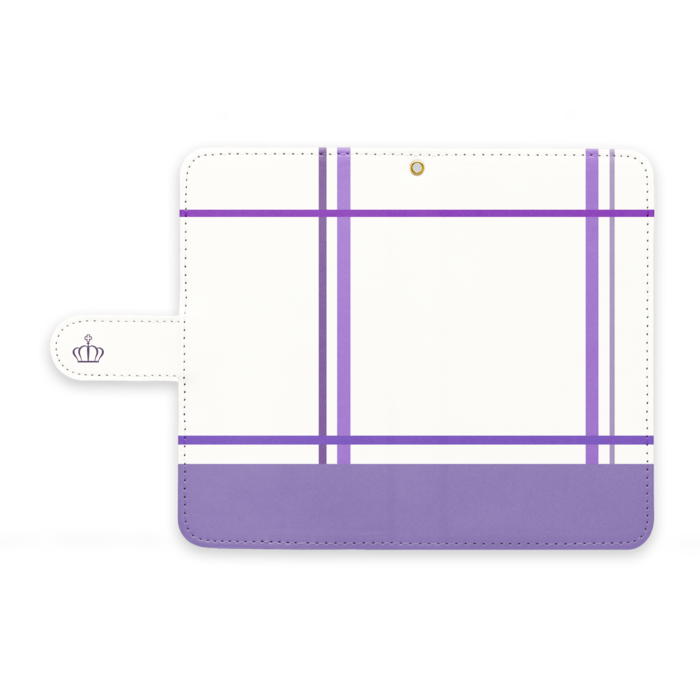 手帳型Androidケース/M/ストラップ穴あり/紫