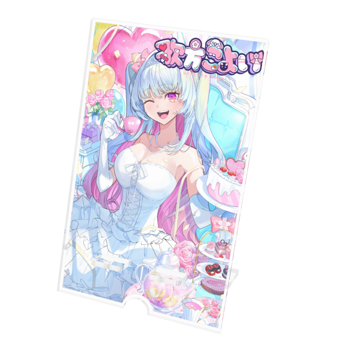 アクリルスマホスタンド - 100x160mm(ケーブル穴あり)