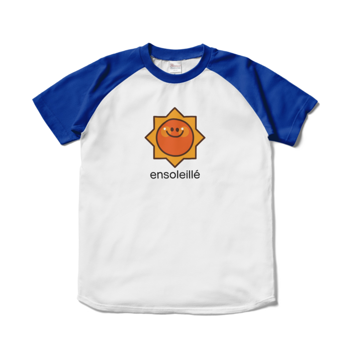 ラグランTシャツ - S - ホワイト×ロイヤルブルー