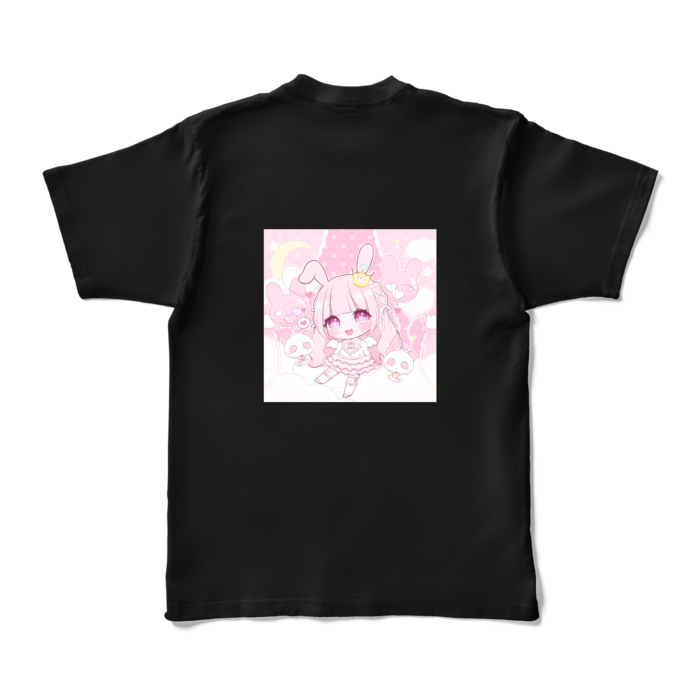 カラーTシャツ - XL - ブラック (背面)