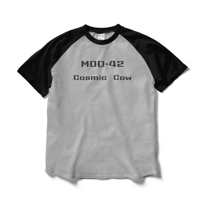 ラグランTシャツ - L - 杢グレー×ブラック(2)