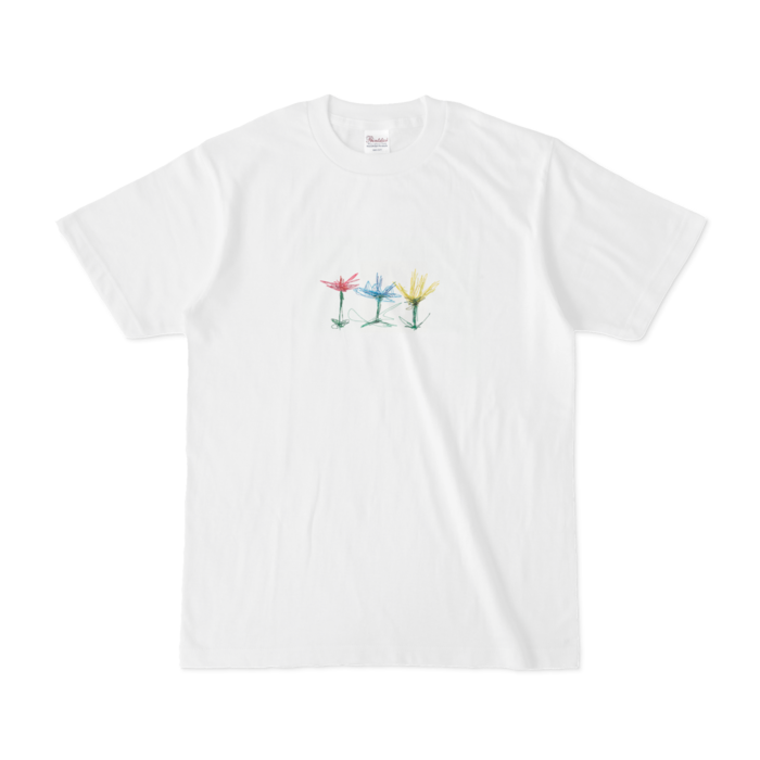 デジタルの海を泳いでいるTシャツ - S - 白