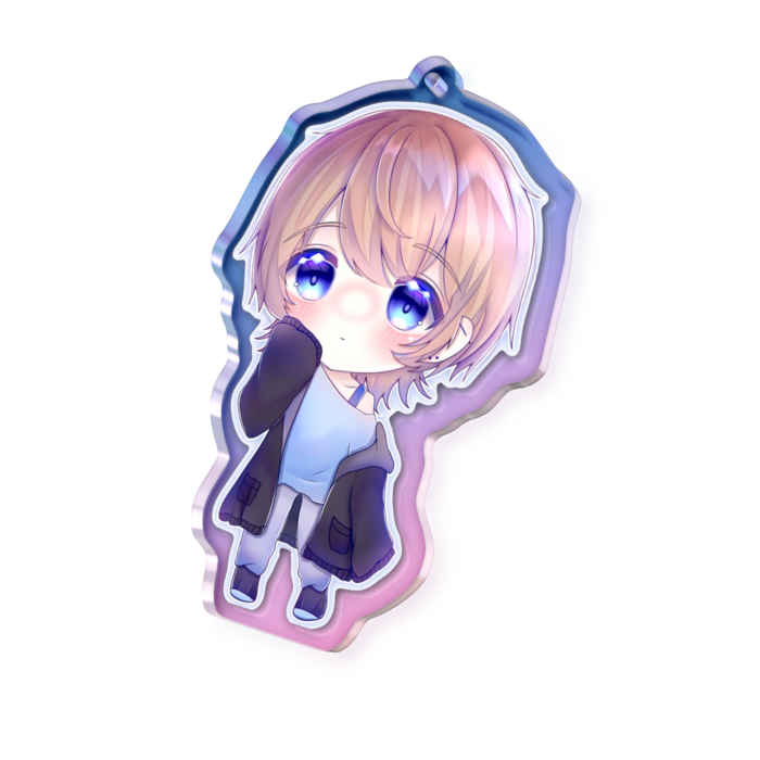 オーロラアクリルキーホルダー - 70 × 70mm