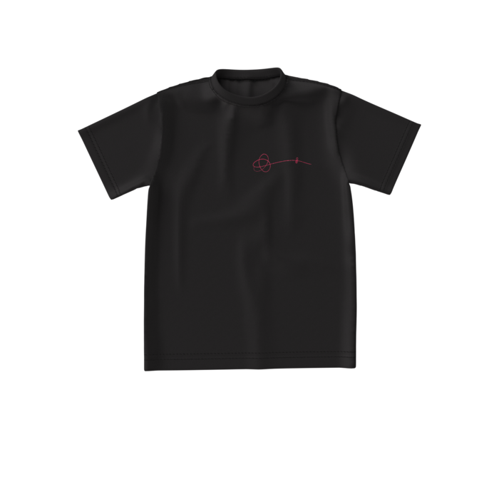 Tシャツ黒（サインロゴ苺） - S - 