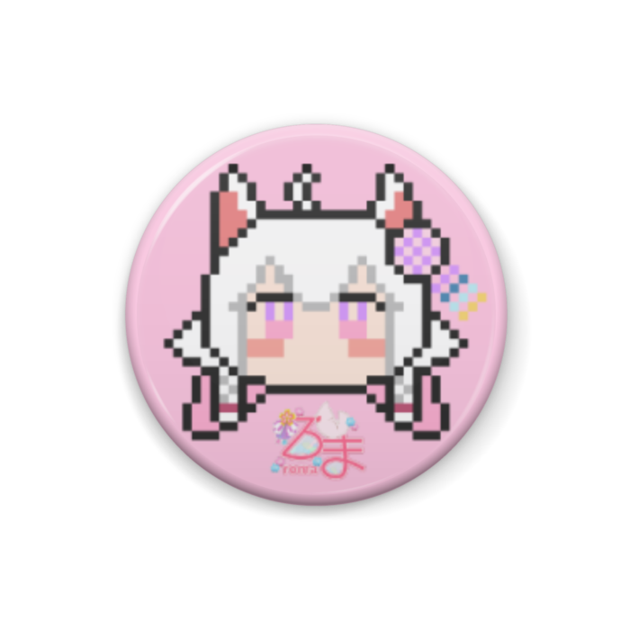 ろまドット缶バッジ(全７種/ノーマル)🌸焼鳥カモマさん