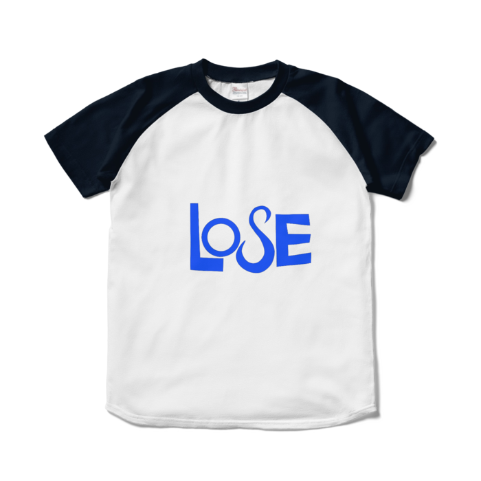 ラグランTシャツ - S - ホワイト×ネイビー(LOSE)