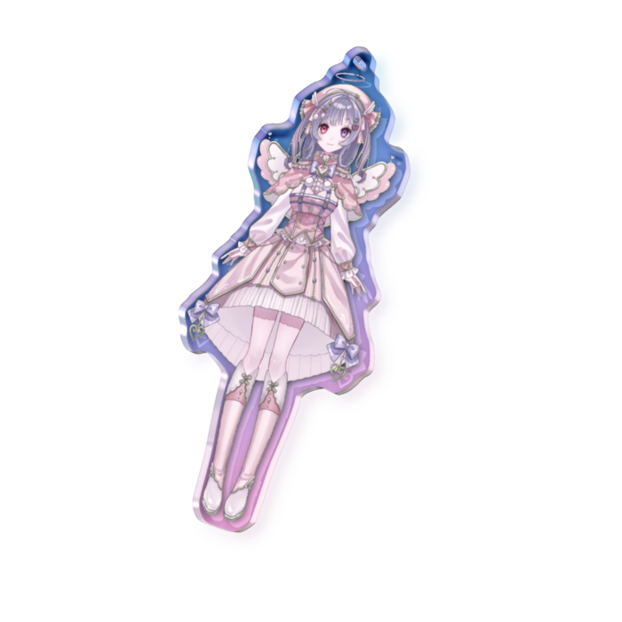 オーロラアクリルキーホルダー - 100 × 100mm