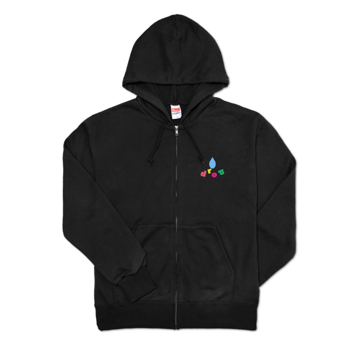 ドロップジップパーカー - M - ブラック