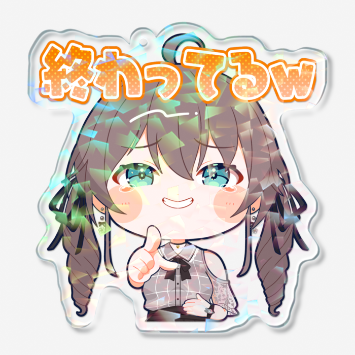 ホログラムアクリルキーホルダー - 70 × 70mm