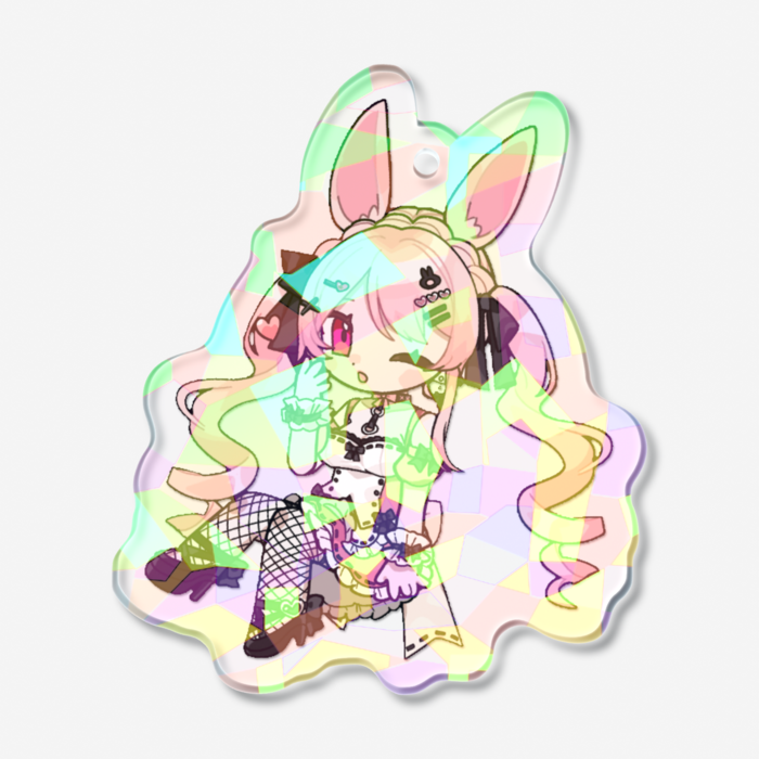 ホログラムアクリルキーホルダー - 50 × 50mm