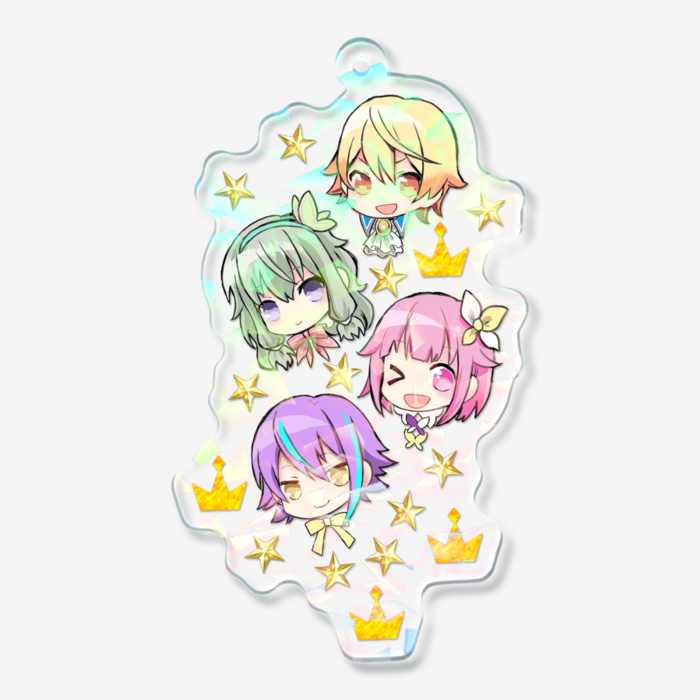 ホログラムアクリルキーホルダー - 70 × 70mm
