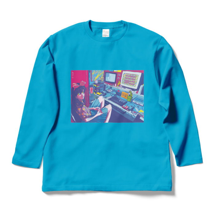 ロングスリーブTシャツ - L - ターコイズ