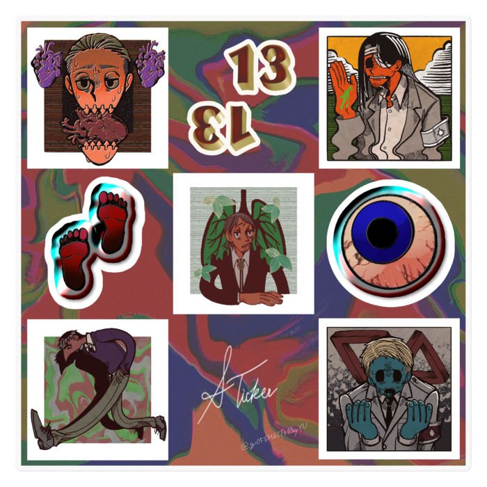 ステッカー - 160 x 160 (mm)