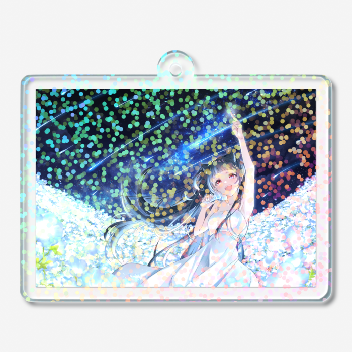 ホログラムアクリルキーホルダー - 50 × 50mm