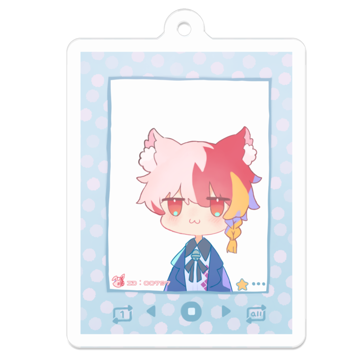 アクリルキーホルダー（コーティング） - 50 x 50 (mm)