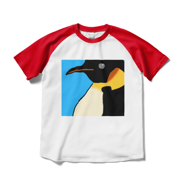 ラグランTシャツ - M - ホワイト×レッド