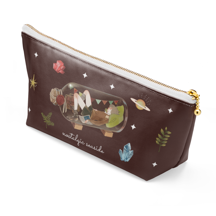 ポーチ - 長さ21.5cm / 高さ10cm - ホワイト