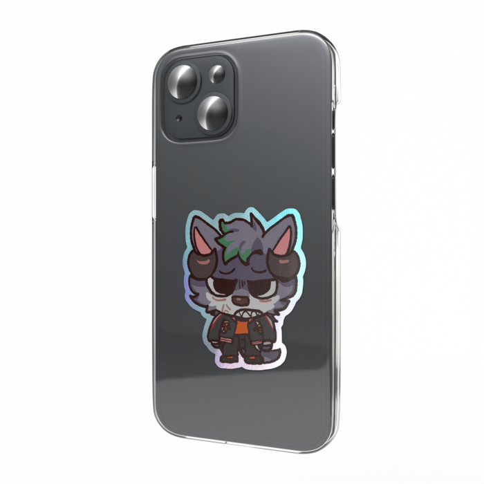 ミニカサイ オーロラスマホステッカー【怒】