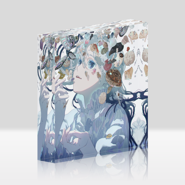 アクリルブロック - 100x100mm ホワイト
