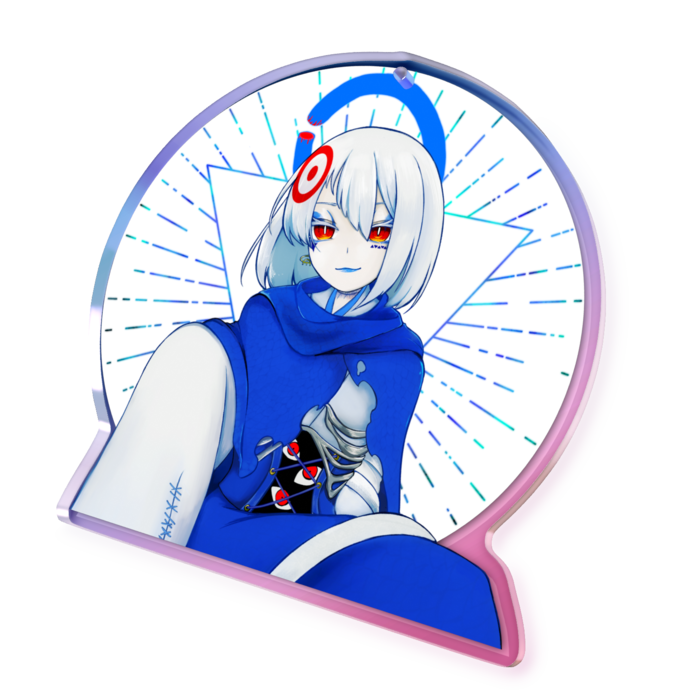 オーロラアクリルキーホルダー - 70 × 70mm