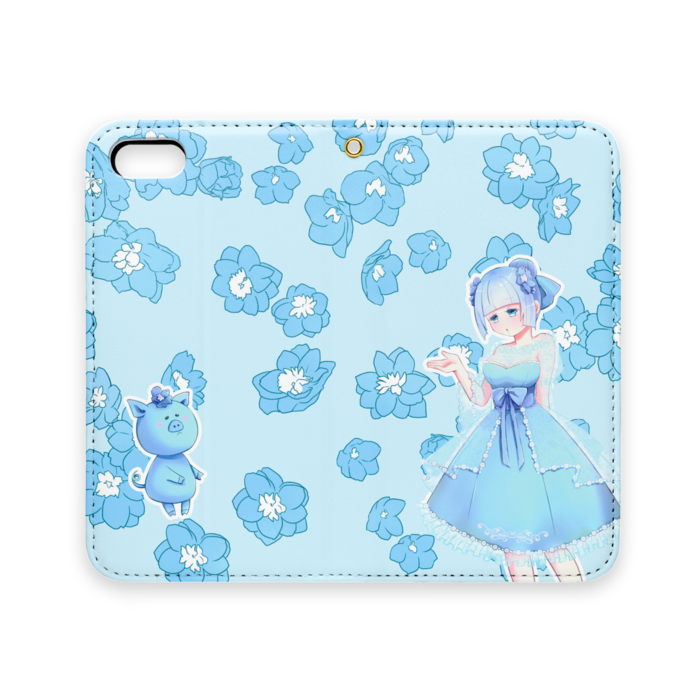 手帳型iPhoneケース(ベルトなし) - iPhone 5 / 5s / SE - ストラップ穴 あり