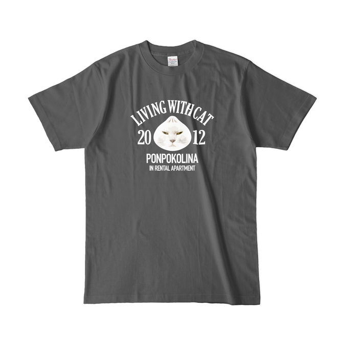 肉まんポンコTシャツ 半袖(チャコール)メンズL