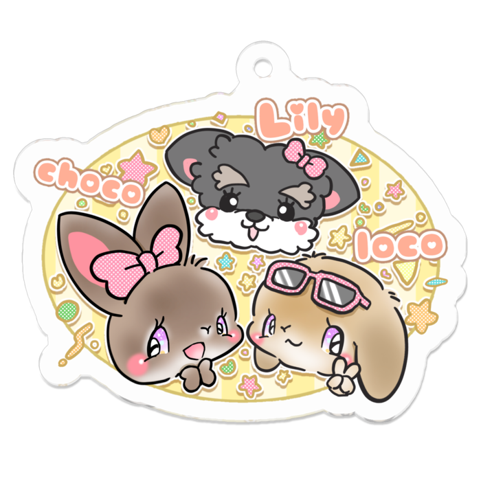 アクリルキーホルダー - 50 x 50 (mm)