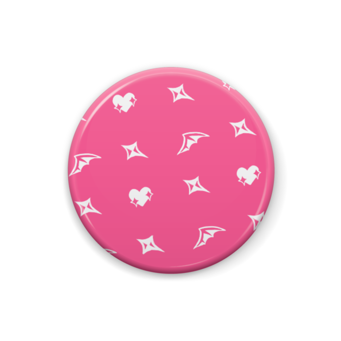 モチーフ柄　ピンク- 25mm